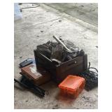 Gloves, wooden box miscellaneous