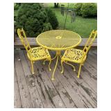 Rod, iron table and chairs