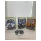 Xbox rock band rock band two guitar hero games