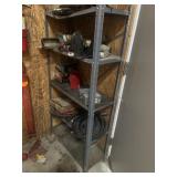 Shelf and contents, electrical box hoses, etc.