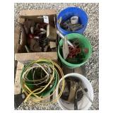Miscellaneous lot, wiring, hooks, etc.