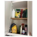 Fluids, chemicals, contents of cabinet