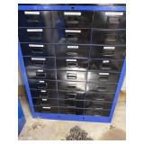 Hardware drawer cabinet with hardware