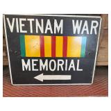 Vietnam war memorial sign