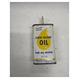 Sewing machine oil advertising can