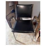 Black vinyl chair