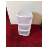 Plastic storage drawers