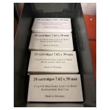 (17) boxes of 7.6 2X39 mm ammunition with ammo box