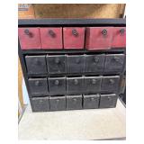 Cabinet with wooden drawers