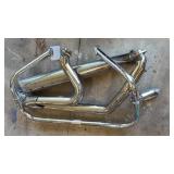 Chrome, exhaust and bar for motorcycle