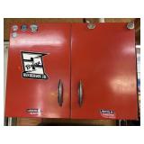 Red storage cabinet