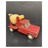 Red Tonka mixing truck