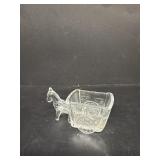 Glass donkey and cart