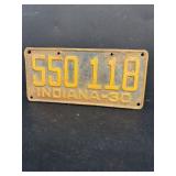 1930 Indiana license plate
