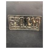 1930 Indiana license plate