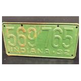 1932 Indiana license plate