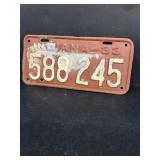 1933 Indiana license plate