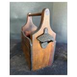 Bottle opener with wooden box