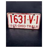 1965 Ohio license plate