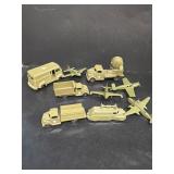 Pyro plastic army trucks and planes