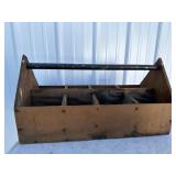 Wooden divided toolbox