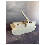 Wooden toy tank