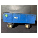 Big blue farm wagon