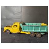 Structo yellow green dump truck
