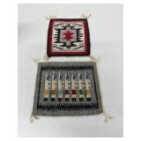 Navajo Indian made rug samplers