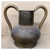 2 handle brass vase