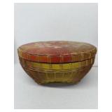 Wicker sewing basket