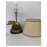 Brass elephant lamp