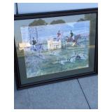 Fox hunt framed print