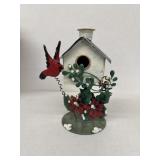 Metal birdhouse decoration