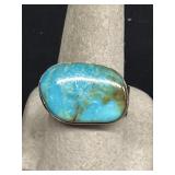 Turquoise Sterling silver ring size 9 1/2
