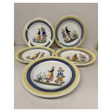 Quimper france hand painted plates