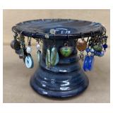 Neal pottery earring candle holder some sterling