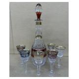 Early Glass cordial set-local pickup only