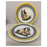 QUIMPER hand painted plates, France