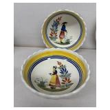 QUIMPER France, hand-painted bowls