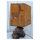 African lampshade early lamp
