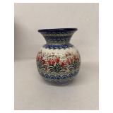 Decorative glazed vase, handmade in Poland