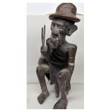 Hand carved wooden Witchdoctor vintage