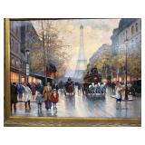 Painting of people in the street sign GREER on
