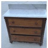 Antique dresser with marble top
