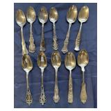 (11) STERLING Souviner Spoons