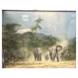 DAVID Shepherd frame painting of elephants