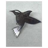 Sterling silver hummingbird pin
