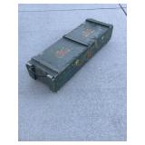 Ammo box hand-painted with wheels