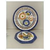 QUIMPER France plate and platter